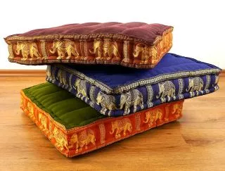 Sitzkissen mit Seide