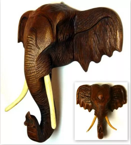 Afrikanischer *Elefantenkopf* aus Holz