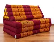 Thaikissen, Dreieckskissen  *rot/gelb*  (XXL-Breit)