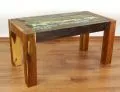 Java, Tisch aus buntem recycelten Teakholz/Bootsholz, Nr.27