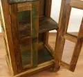 Bunte Vitrine aus recyceltem Teakholz/Bootsholz, Java (Indonesien), Nr.319