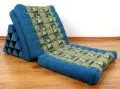 Thaikissen, Sitz- Liegekissen, Dreieckskissen  *hellblau-Elefanten / Seide*