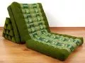 Thaikissen, Sitz- Liegekissen, Dreieckskissen  *grn-Elefanten / Seide*
