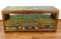 Sideboard aus recyceltem, bunten Teakholz/Bootsholz, Java (Indonesien), Nr.315