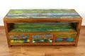 Sideboard aus recyceltem, bunten Teakholz/Bootsholz, Java (Indonesien), Nr.315