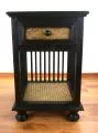 *Thailndisches Schrnkchen* aus Massivholz und Rattan (hoch)  Nr.40