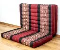 Thail�ndische G�stematratze, Klappmatratze  *rot / Elefanten*