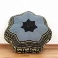 Zafu,  Meditationskissen, groer Stern  *blau / Elefanten*