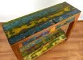 Anrichte/Highboard aus recyceltem, bunten Teakholz/Bootsholz, Java (Indonesien), Nr.320