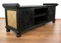 Asiatisches *HiFi-Sideboard* aus Massivholz und Rattan  Nr.5 / Nr.24