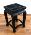 Asiatischer Tisch, extra hoch in *schwarz mit Elefantenschnitzerei*