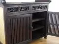 Ausgefallenes Rattan Highboard mit *Schnitzerei*  Nr.71