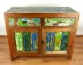 Kommode/Schrank aus recyceltem, bunten Teakholz/Bootsholz, Java (Indonesien), Nr.314