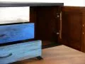 Java, Buntes Sideboard, TV-Bank aus *Teak und Metall*  Nr.328