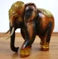 Elefanten aus Holz  *Glckselefanten*  mit Glasmosaikverzierung
