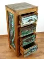 Kommode aus recyceltem, bunten Teakholz/Bootsholz, Java (Indonesien), Nr.337