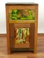 Kommode/Nachtschrank aus recyceltem, bunten Teakholz/Bootsholz, Java (Indonesien), Nr.318