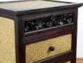 Rattankommode/Nachtschrank *Schnitzerei*  Nr.70
