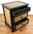 Rattankommode/Nachtschrank *Schnitzerei*  Nr.70