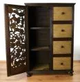 Thailndischer Rattanschrank  *Blumen*  Nr.32