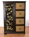 Thailndischer Rattanschrank  *Blumen*  Nr.32