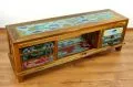 Sideboard/TV Schrank aus recyceltem, bunten Teakholz/Bootsholz, Java (Indonesien), Nr.353