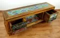 Sideboard/TV Schrank aus recyceltem, bunten Teakholz/Bootsholz, Java (Indonesien), Nr.353