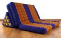 Thaikissen, Dreieckskissen  *blau / gelb*  (XXL-Breite)