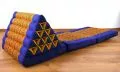Thaikissen, Dreieckskissen  *blau / gelb*  (XXL-Hhe)