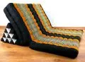 Thaikissen, Dreieckskissen  *schwarz / orange*  (XXL-Breite)