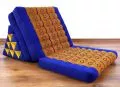 Thaikissen, Sitz- Liegekissen, Dreieckskissen  *blau - gelb*