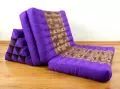 Thaikissen, Sitz- Liegekissen, Dreieckskissen  *lila-Elefanten / Seide*