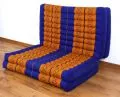 Thail�ndische G�stematratze, Klappmatratze *blau / gelb*
