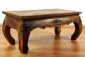 Thailndischer Opiumtisch in *braun* mit Schnitzerei