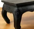 Thail�ndischer Opiumtisch in *schwarz* mit Schnitzerei