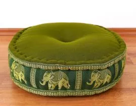 Zafukissen, Meditationskissen  *grn / Elefanten*