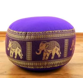 kleines Zafukissen, Meditationskissen  *lila / Elefanten*