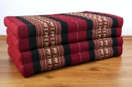 Thailndische Gstematratze, Klappmatratze  *rot / Elefanten*