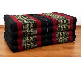 Thailndische Gstematratze, Klappmatratze  *schwarz / Elefanten*