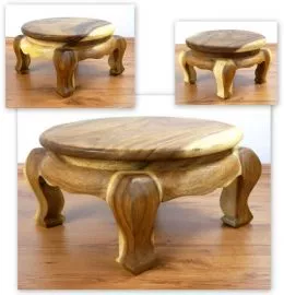 Runde Opiumtische, verschiedene Gren *natur*