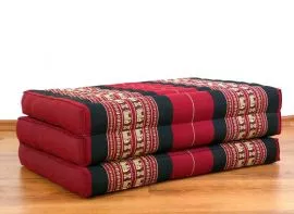 Thailndische Gstematratze, Klappmatratze  *rot / Elefanten*