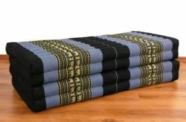 Thailndische Gstematratze, Klappmatratze *blau / Elefanten* XL