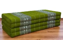 Thailndische Gstematratze, Klappmatratze *grn / Elefanten* XL