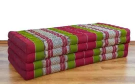 Thailndische Gstematratze, Klappmatratze *rot - grn* XL