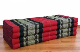 Thailndische Gstematratze, Klappmatratze *rot - schwarz* XL