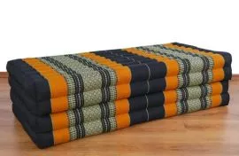 Thailndische Gstematratze, Klappmatratze *schwarz - orange* XL