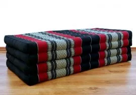Thailndische Gstematratze, Klappmatratze *schwarz - rot* XL