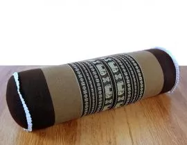 Asiatische Nackenrolle, Nackenkissen  *braun / Elefanten*