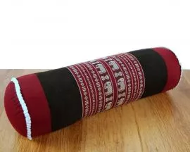 Asiatische Nackenrolle, Nackenkissen  *rot / Elefanten*