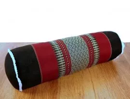 Asiatische Nackenrolle, Nackenkissen  *schwarz / rot*